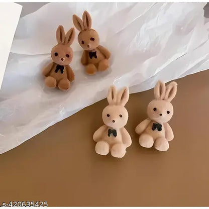 Cute Korean Bunny Earrings for Women & Girls
